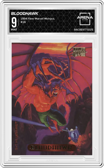 1994 Fleer Marvel Masterpieces Bloodhawk ARENA CLUB 9