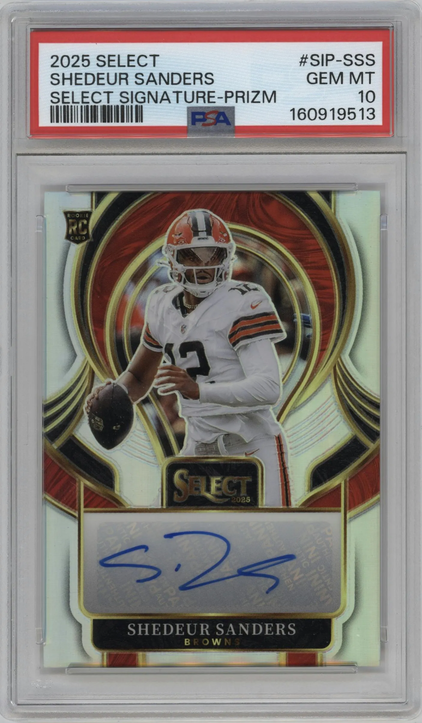 2025 Panini Select Select Sig. Shedeur Sanders #SIP-SSS PSA 10