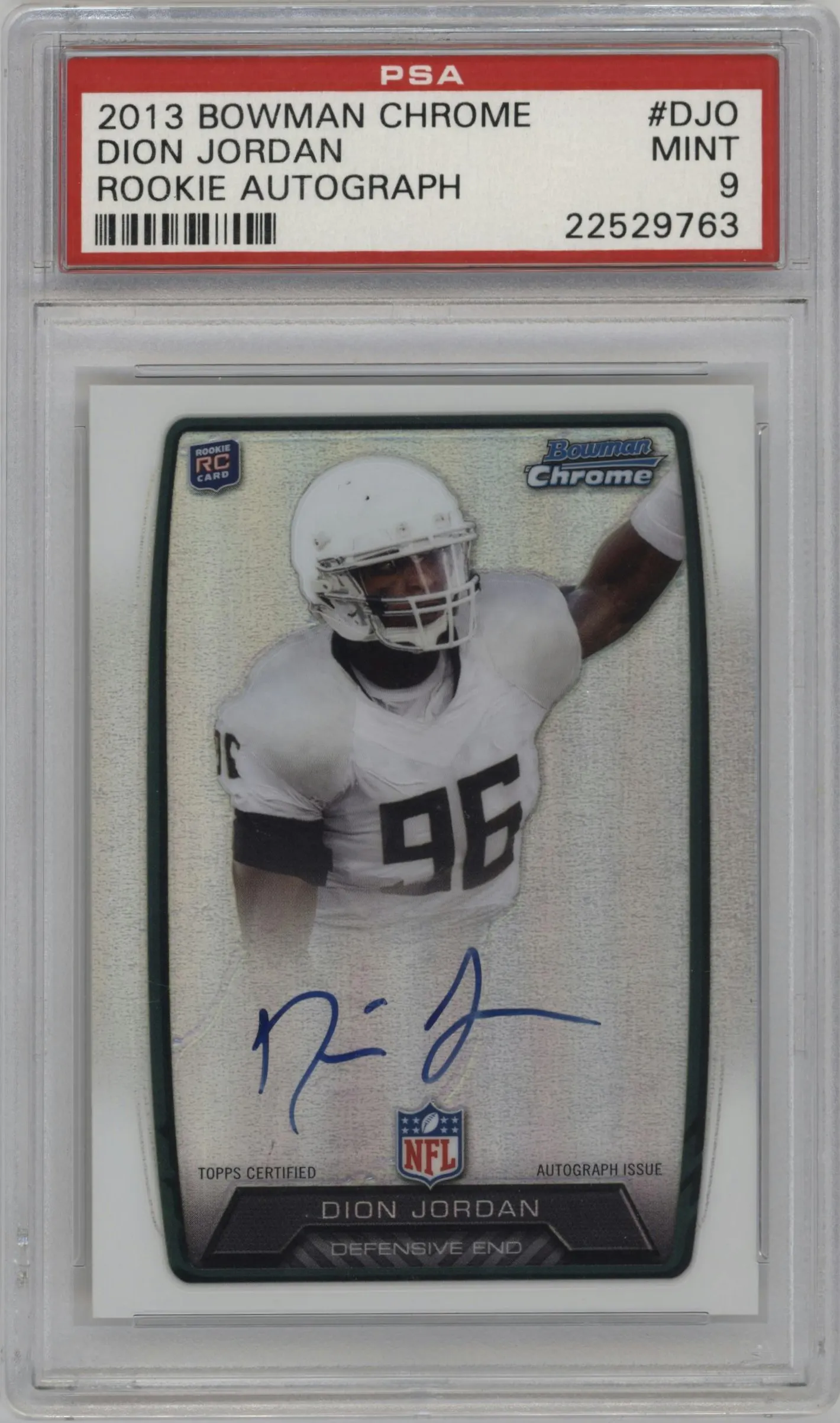 2013 Bowman Rke.Chrome Auto Dion Jordan #RCRA-DJO PSA 9