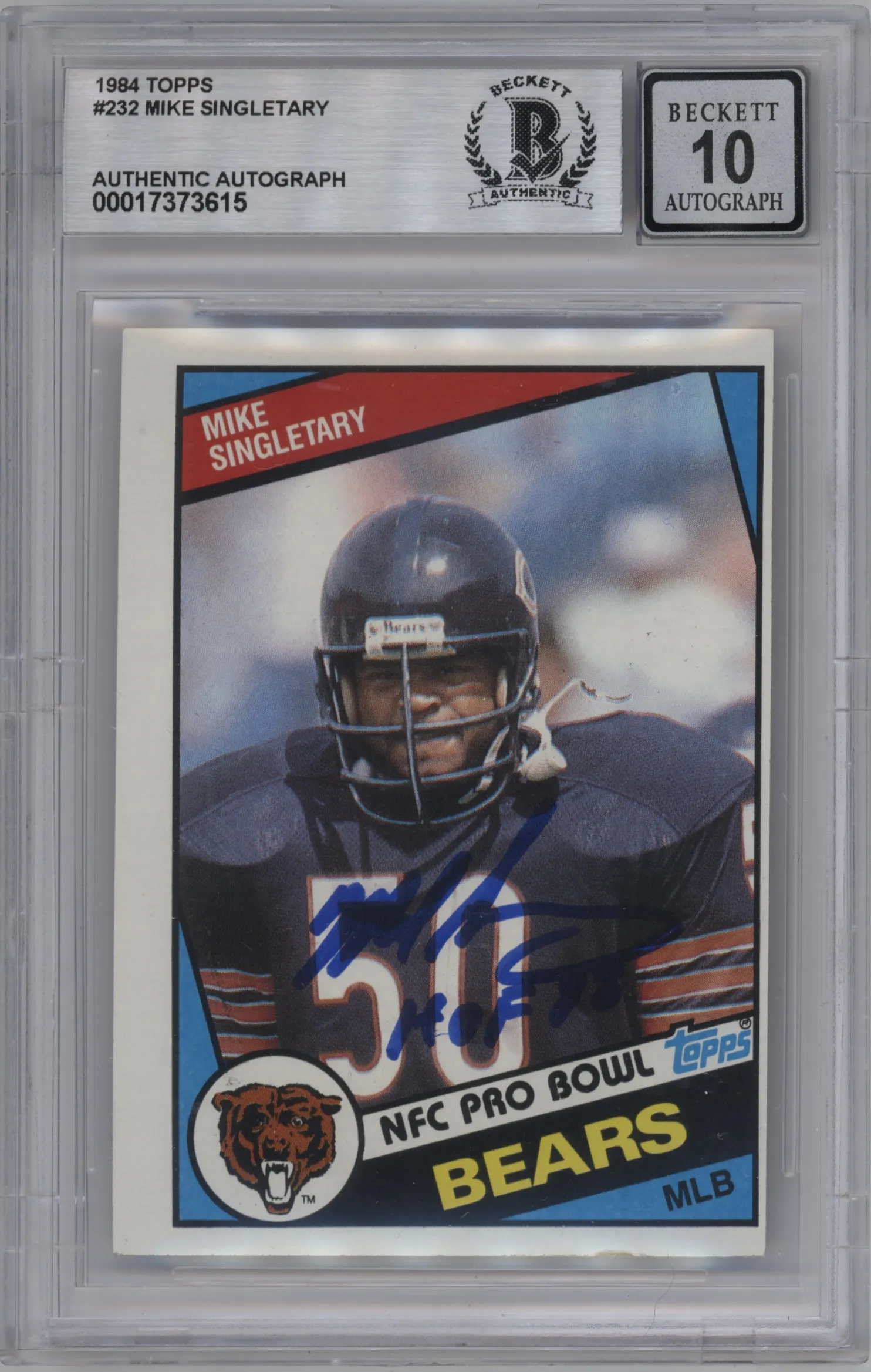 1984 Topps Mike Singletary BGS AUTHENTIC #232 BGS