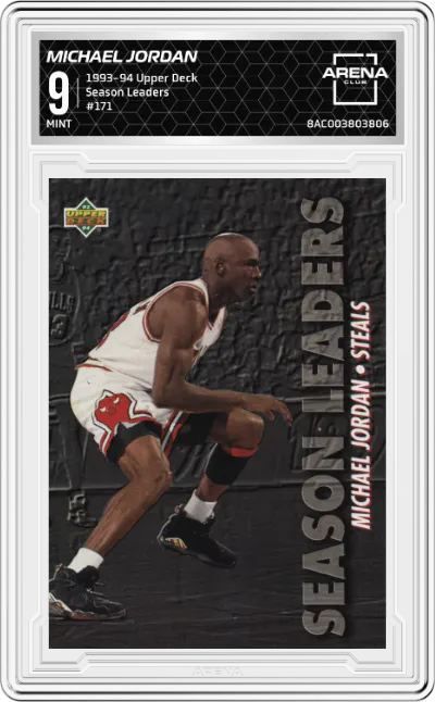 1993 Upper Deck Season Leaders Michael Jordan #171 ARENA CLUB 9