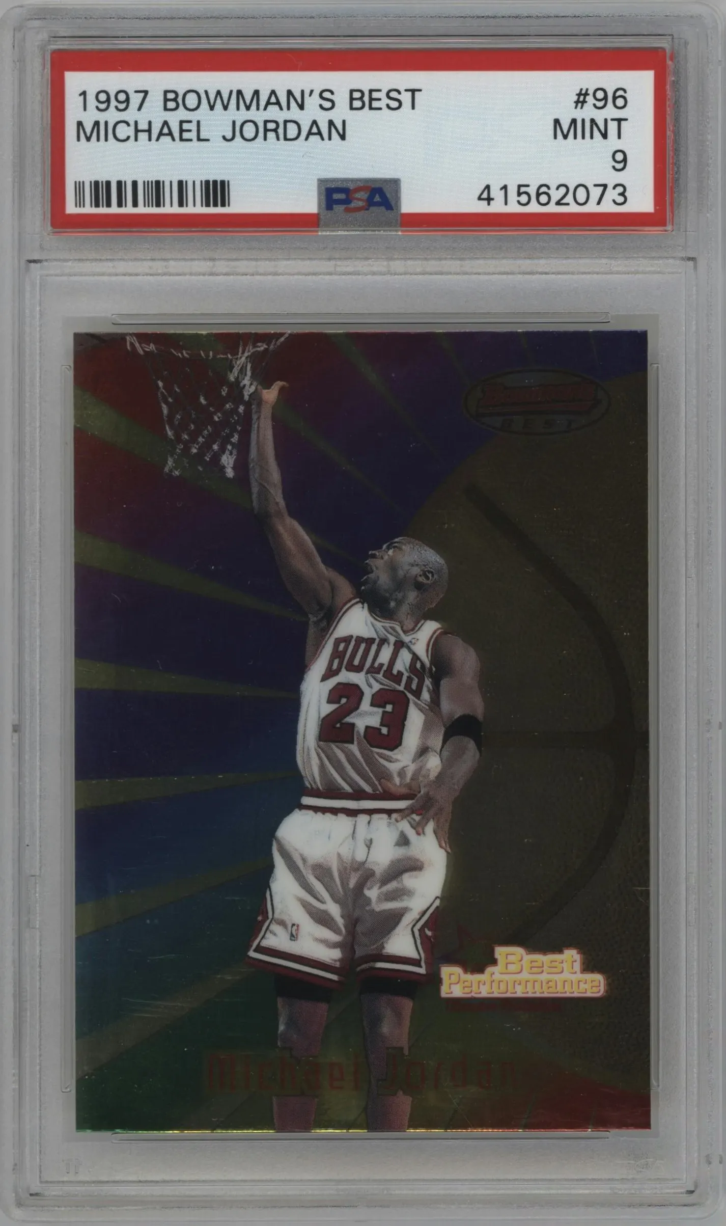 1997 Bowman's Best Michael Jordan #96 PSA 9
