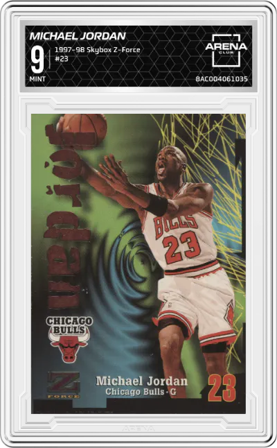 1997 Skybox Z-Force Michael Jordan #23 ARENA CLUB 9
