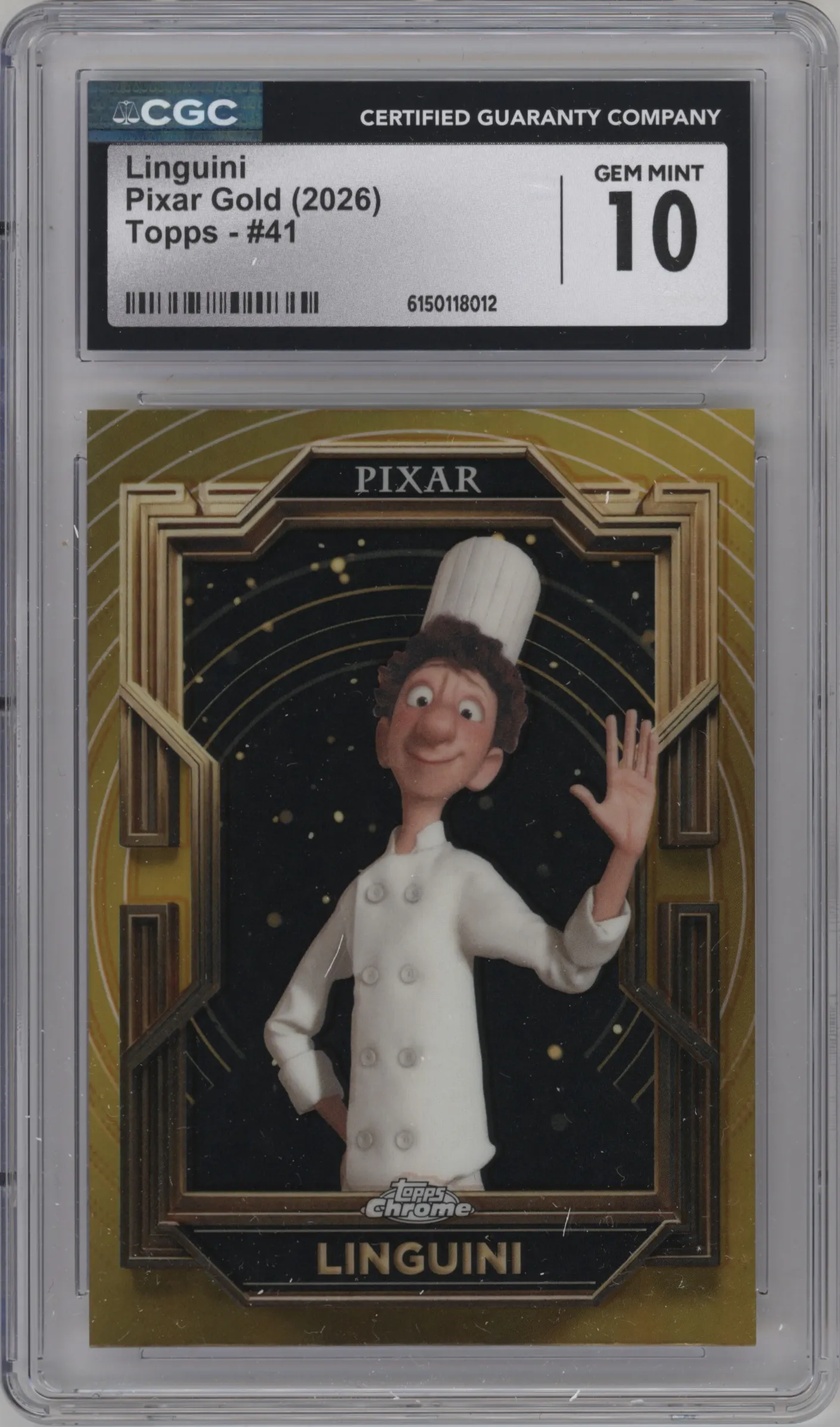 2025 Topps Pixar Gold Linguini #41 CGC 10