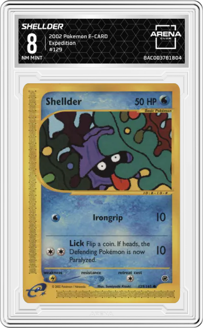 2002 Pokemon E-CARD Expedition Shellder ARENA CLUB 8