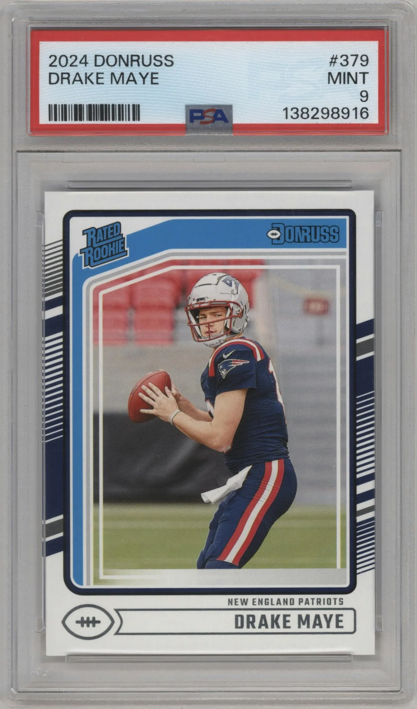 2024 Donruss Rated Rookie Drake Maye #379 PSA 9