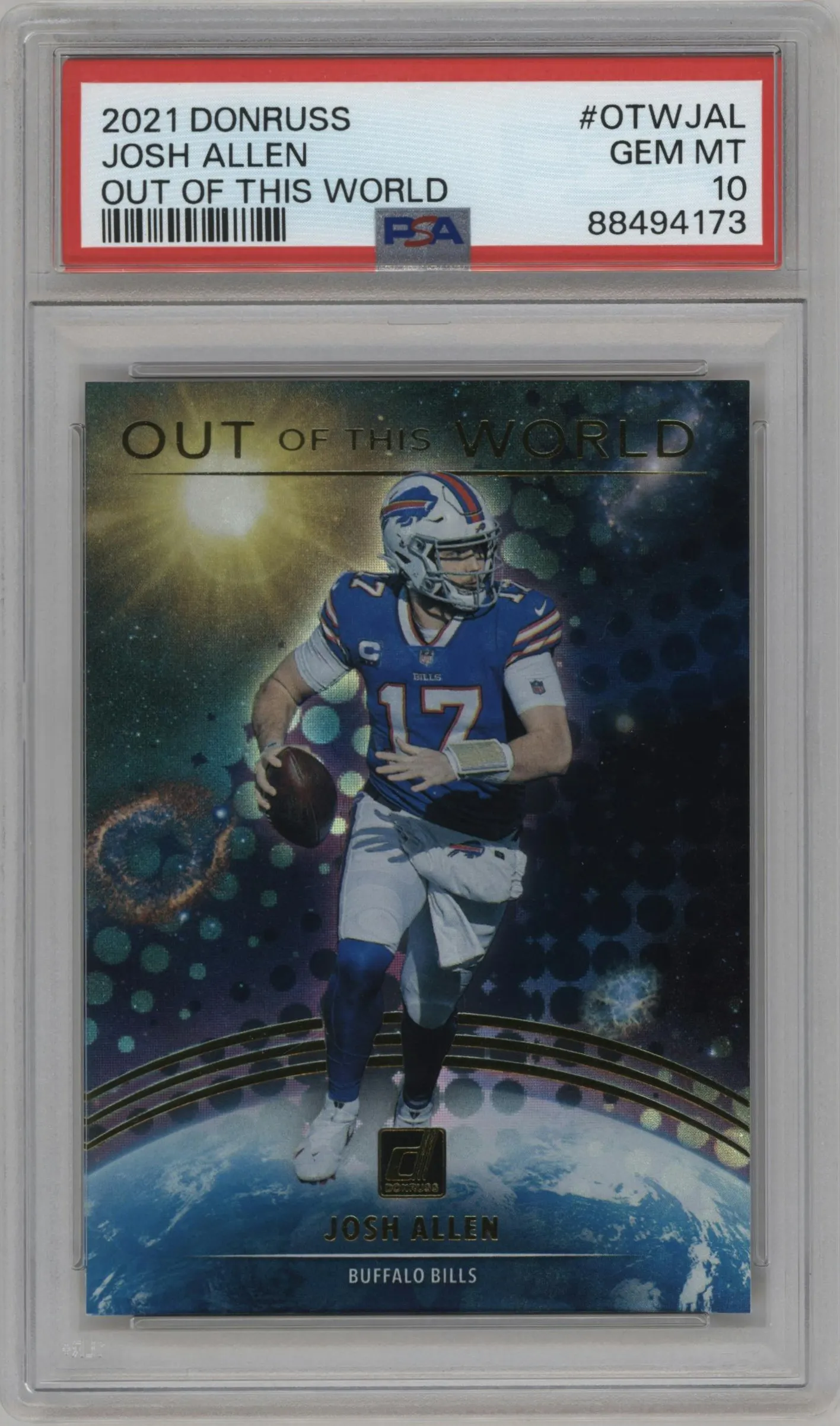 2021 Panini Donruss Out of this World Josh Allen #OTW-JAL PSA 10