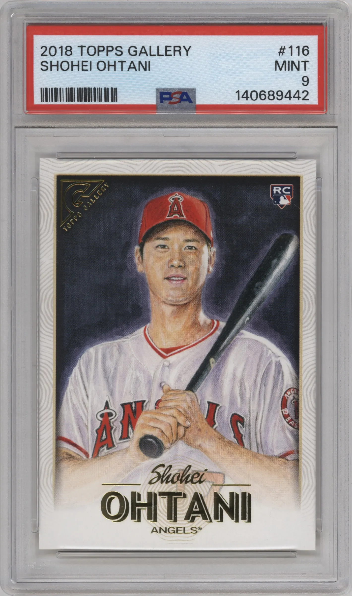 2018 Topps Gallery Shohei Ohtani #116 PSA 9