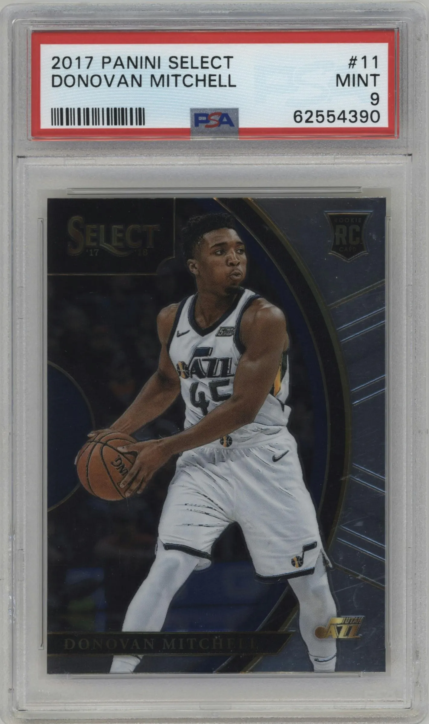 2017 Panini Select Donovan Mitchell #11 PSA 9