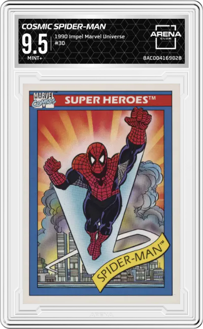 1990 Impel Marvel Universe Cosmic Spider-Man #30 ARENA CLUB 9.5