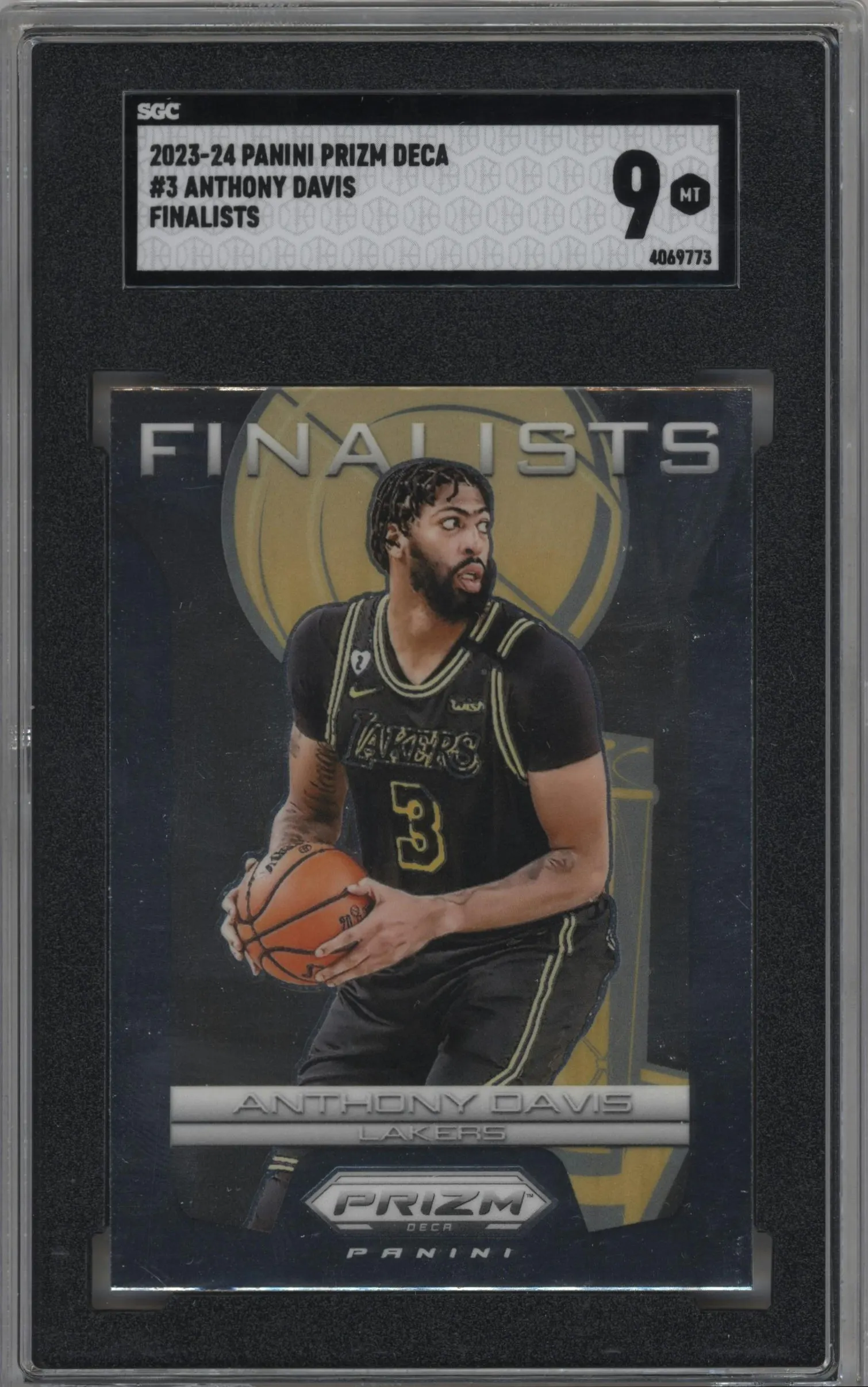 2023 Panini Prizm Deca Finalists Anthony Davis #3 SGC 9