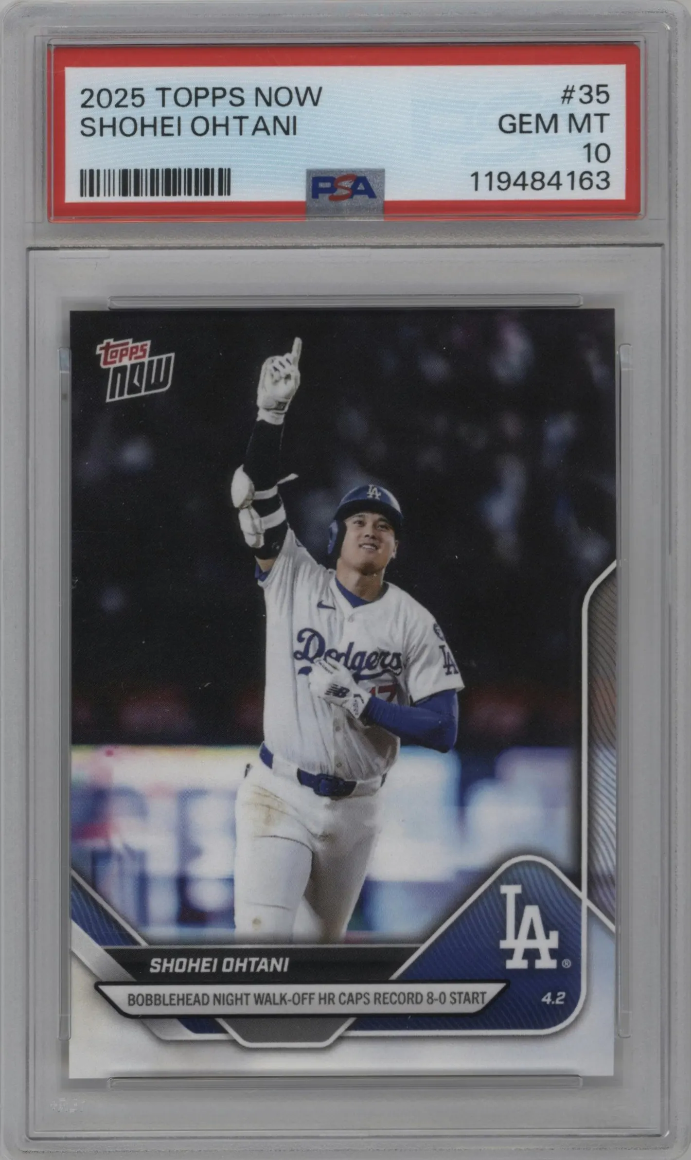 2025 Topps Now Shohei Ohtani PSA 10