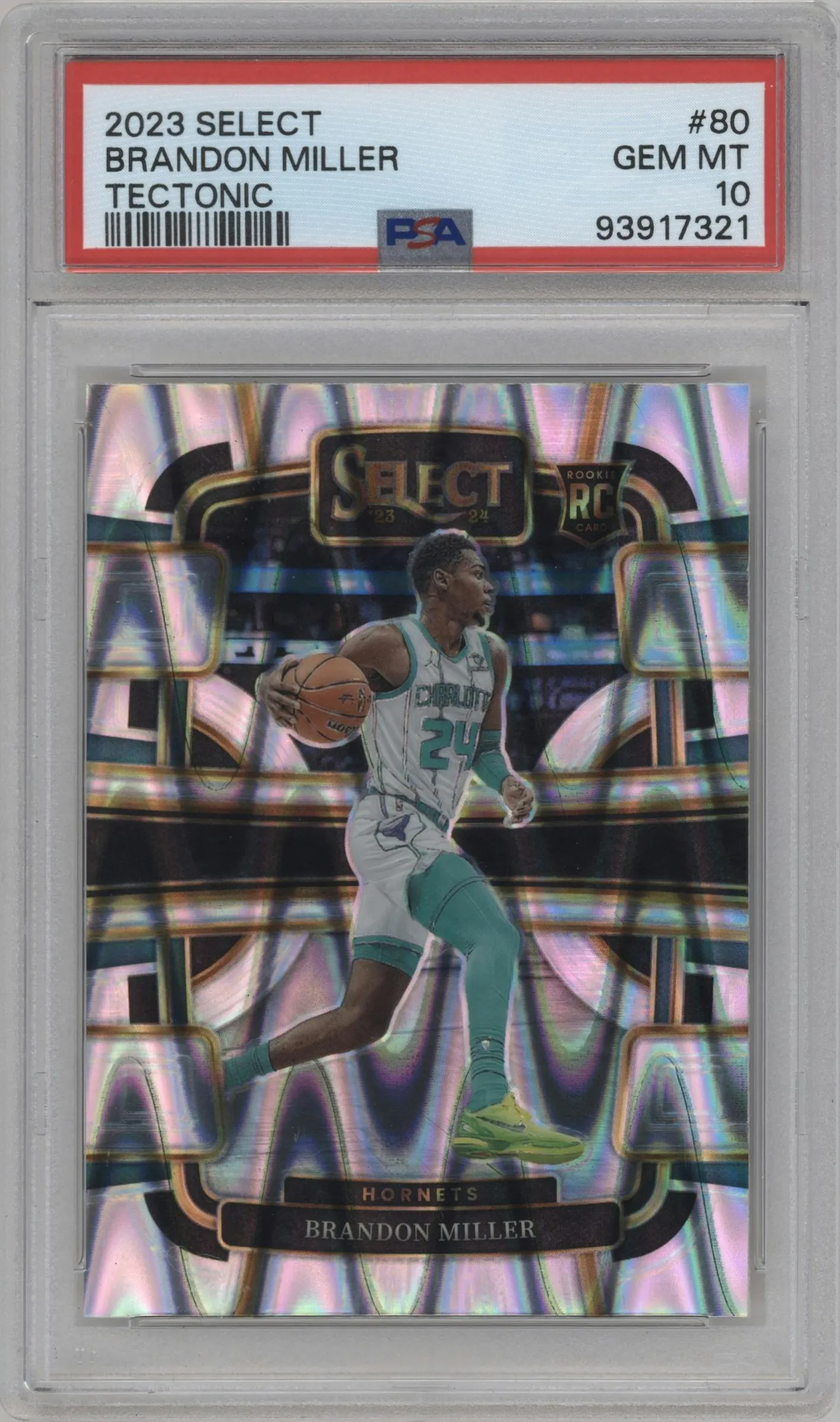 2023 Panini Select Brandon Miller Tectonic #80 PSA 10