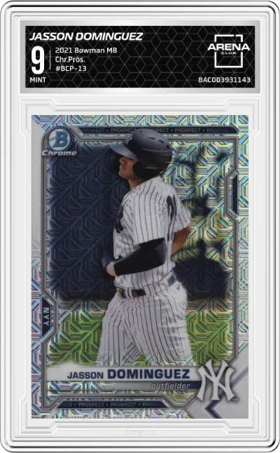 2021 Bowman Mega Box Chr.Pros. Jasson Dominguez ARENA CLUB 9