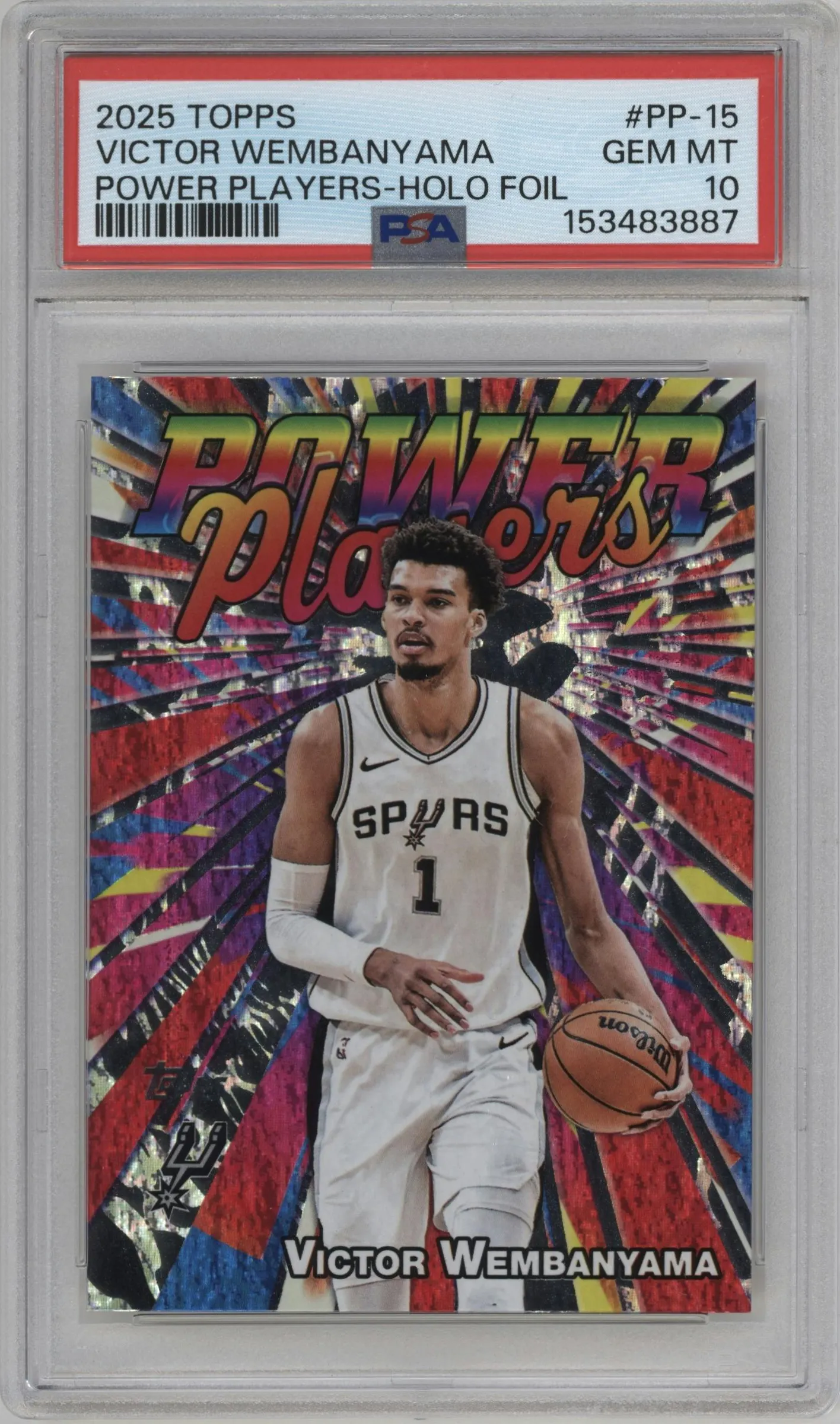 2025 Topps Power Players Victor Wembanyama Holo Foil #PP-15 PSA 10