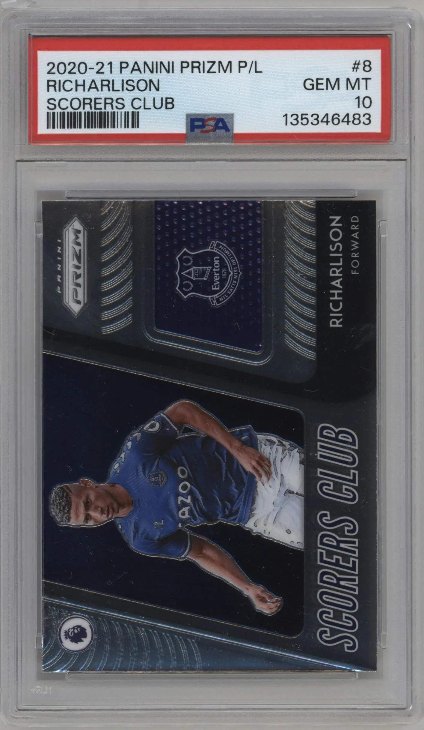 2020 Panini Prizm Premier League Scorers Club Richarlison PSA 10