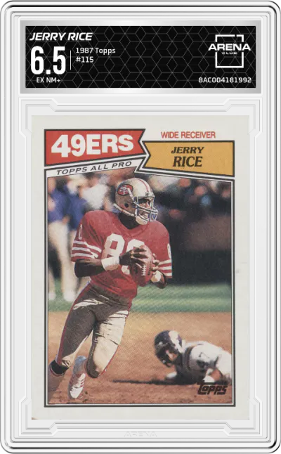 1987 Topps Jerry Rice #115 ARENA CLUB 6.5