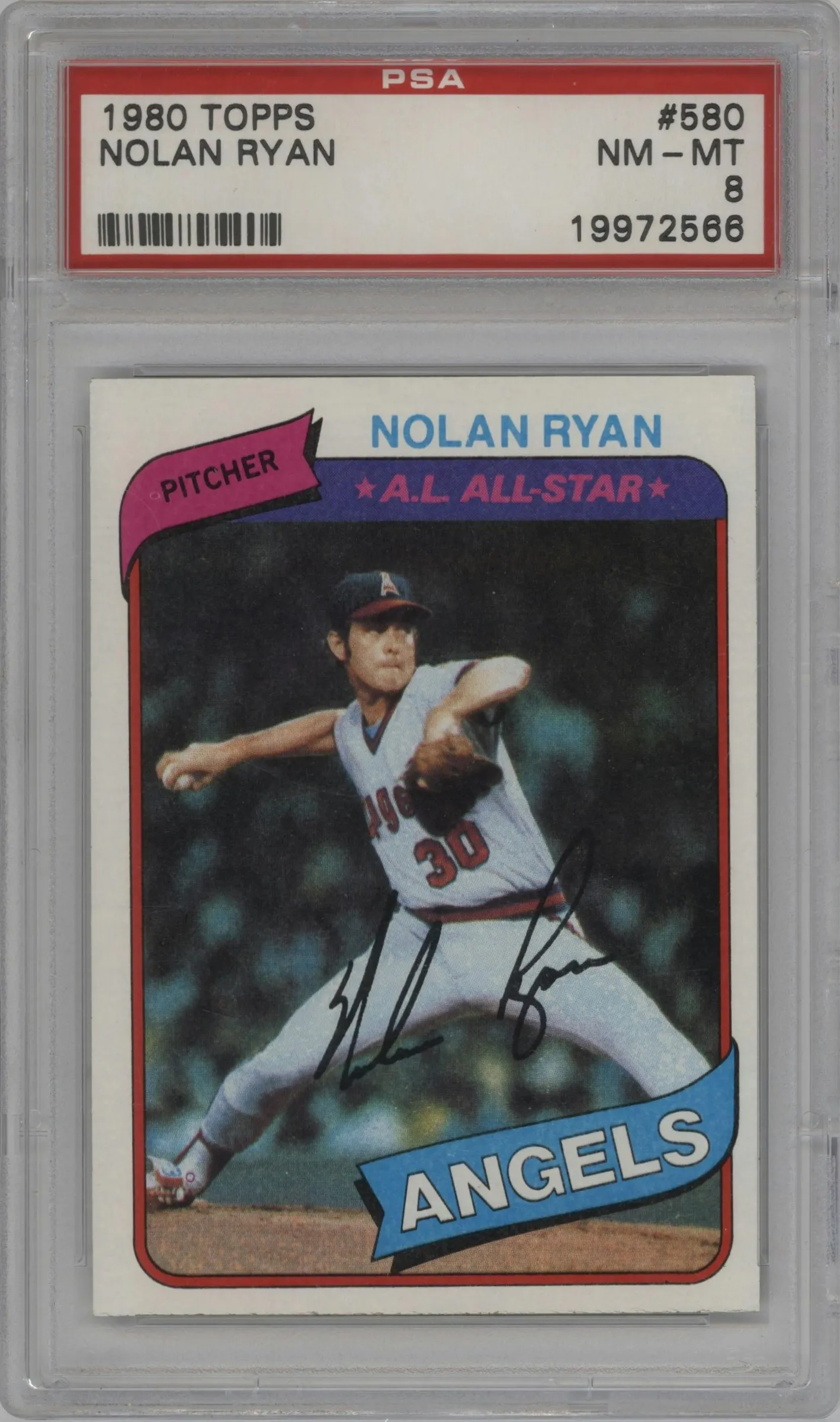 1980 Topps Nolan Ryan #580 PSA 8