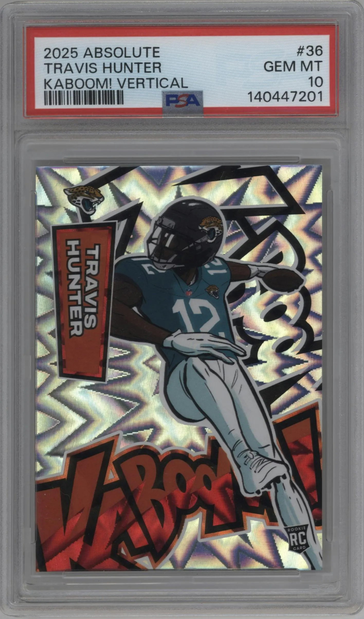 2025 Panini Absolute Kaboom! Vertical Travis Hunter #36 PSA 10
