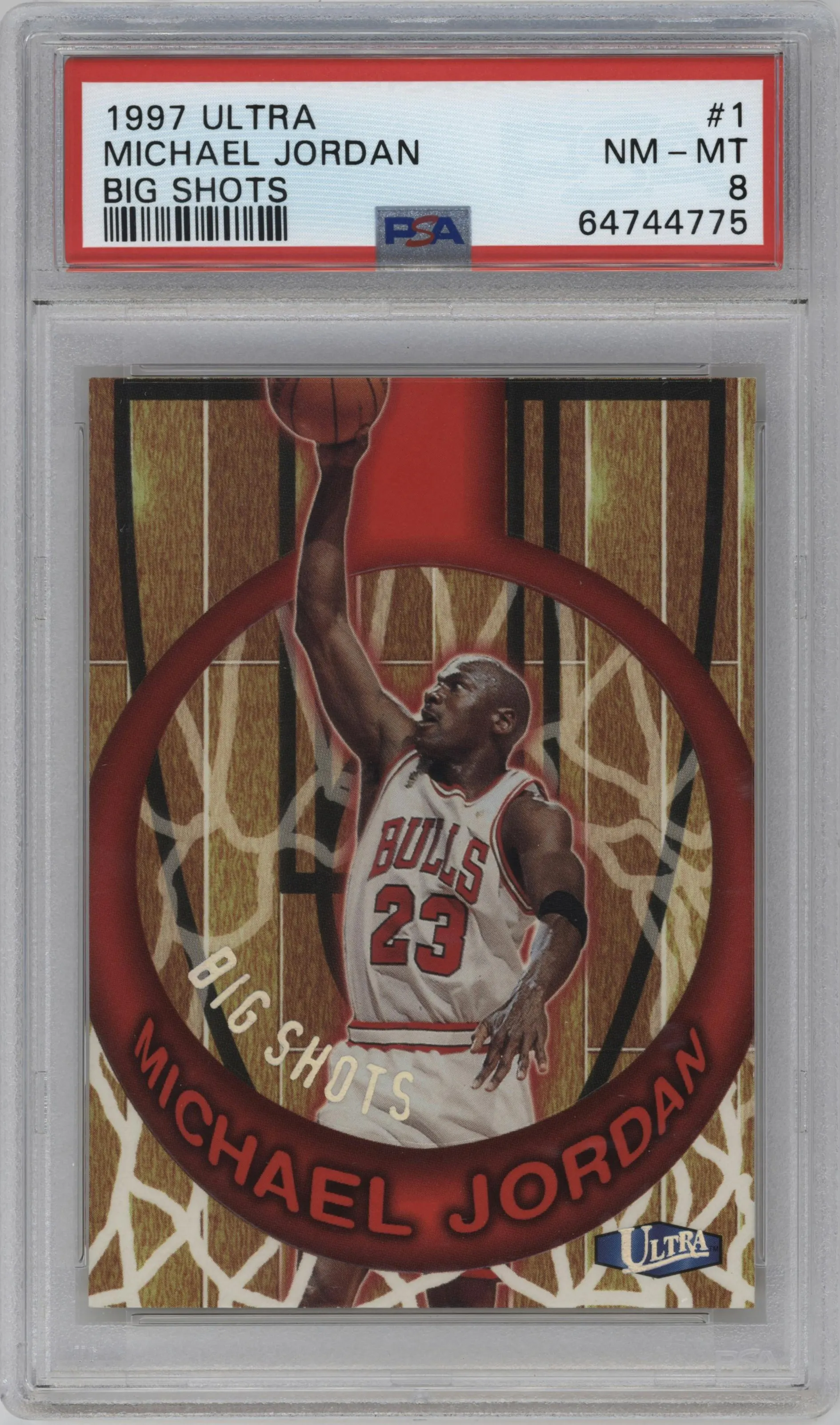 1997 Fleer Ultra Big Shots Michael Jordan BS #1 BS PSA 8