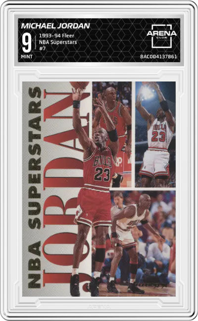 1993 Fleer NBA Superstars Michael Jordan #7 ARENA CLUB 9