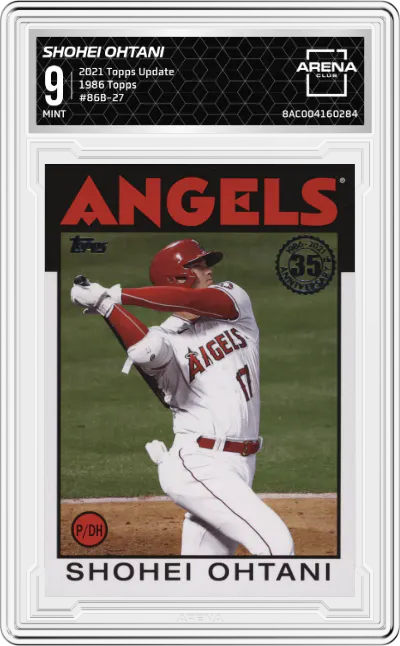 2021 Topps Update 1986 Topps Shohei Ohtani #86B-27 ARENA CLUB 9
