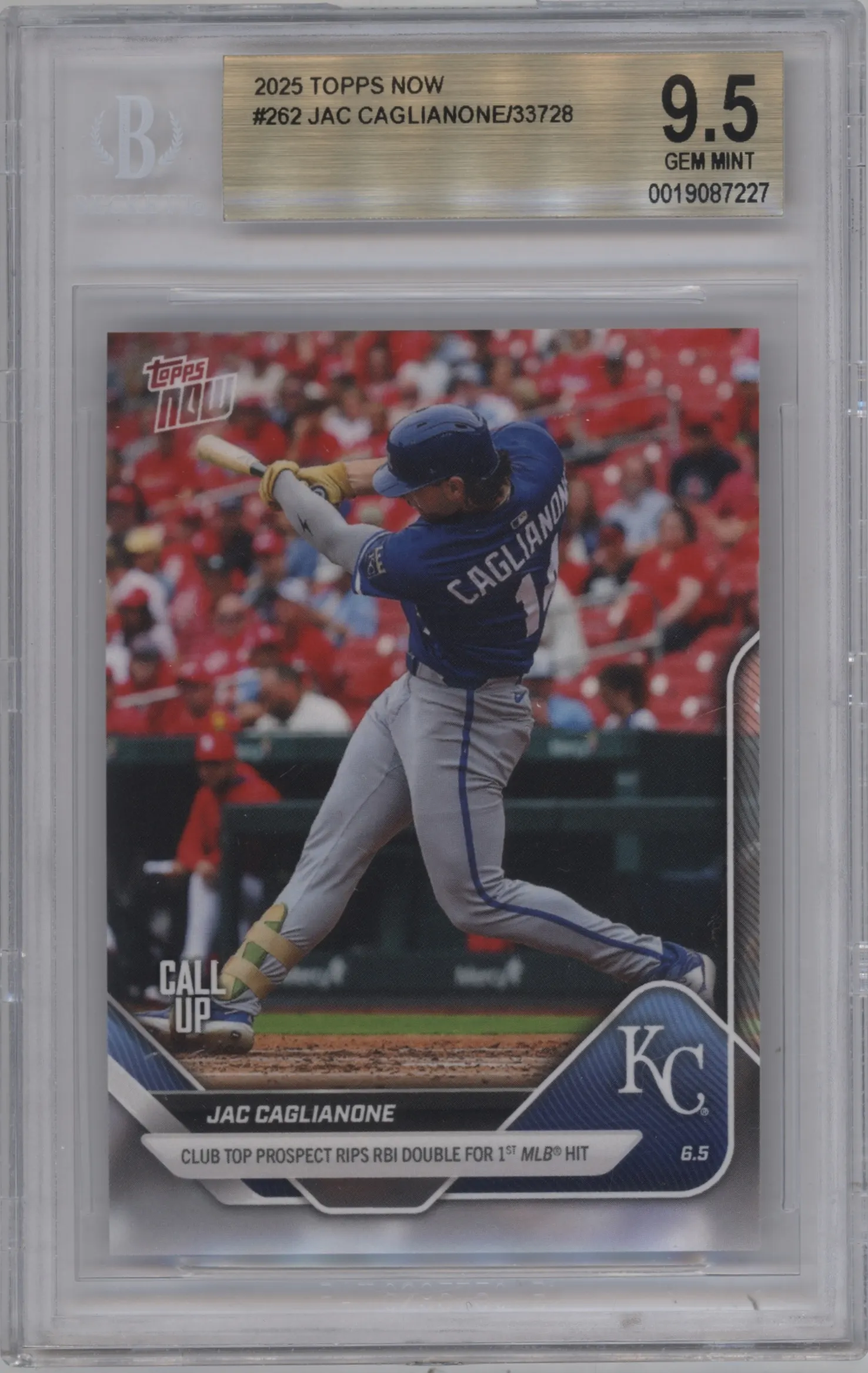 2025 Topps Now Jac Caglianone #262 BGS 9.5