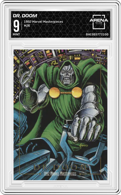 1992 SkyBox Marvel Masterpieces Dr. Doom #26 ARENA CLUB 9