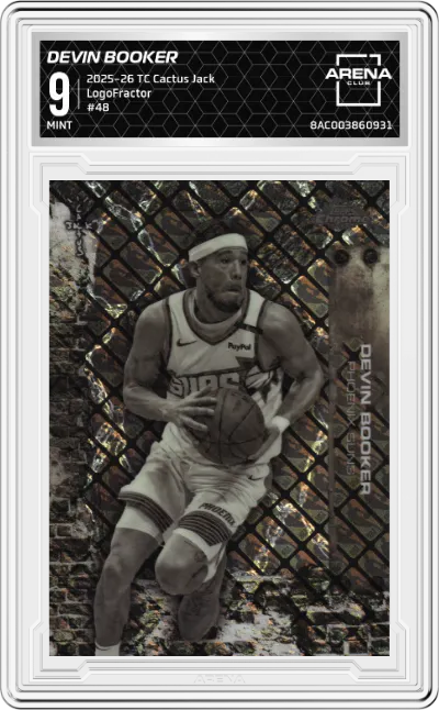 2025 Topps Chrome Cactus Jack Devin Booker LogoFractor ARENA CLUB 9