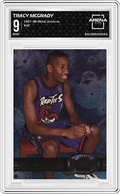 1997 Metal Universe Tracy McGrady #42 ARENA CLUB 9