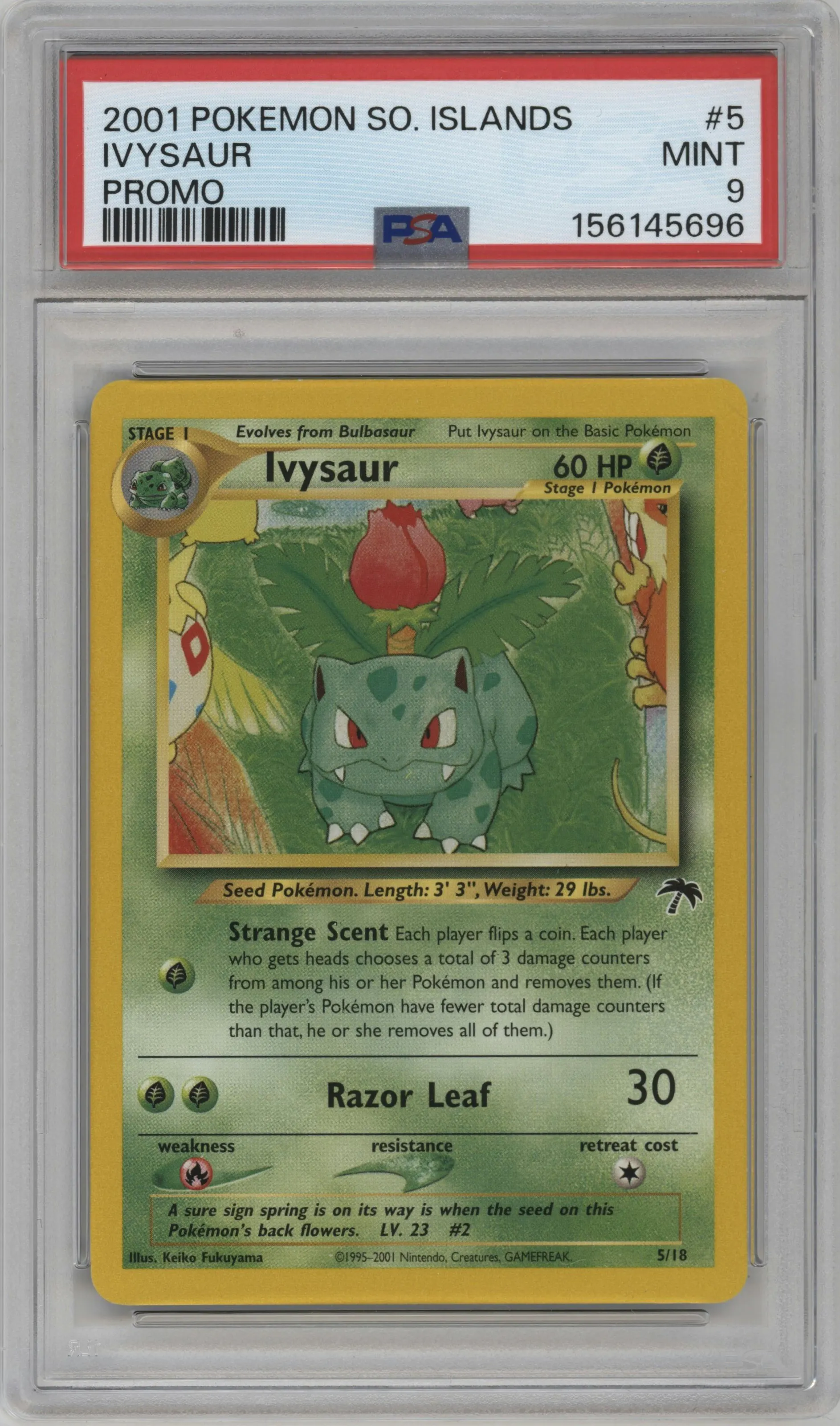 2001 Pokemon Neo Genesis Southern Islands Ivysaur #5 PSA 9