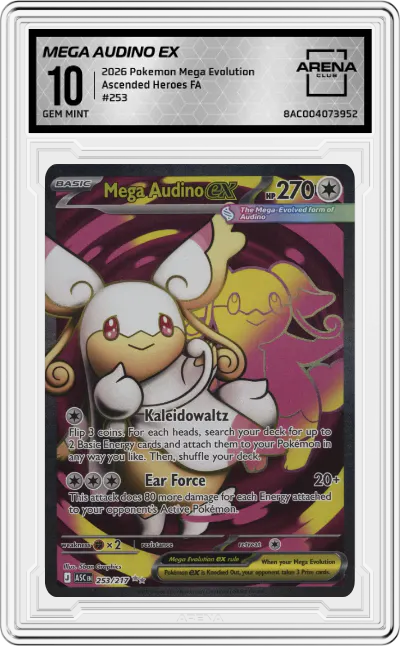 2026 Pokemon Mega Evolution Ascended Heroes Mega Audino ex #253 ARENA CLUB 10