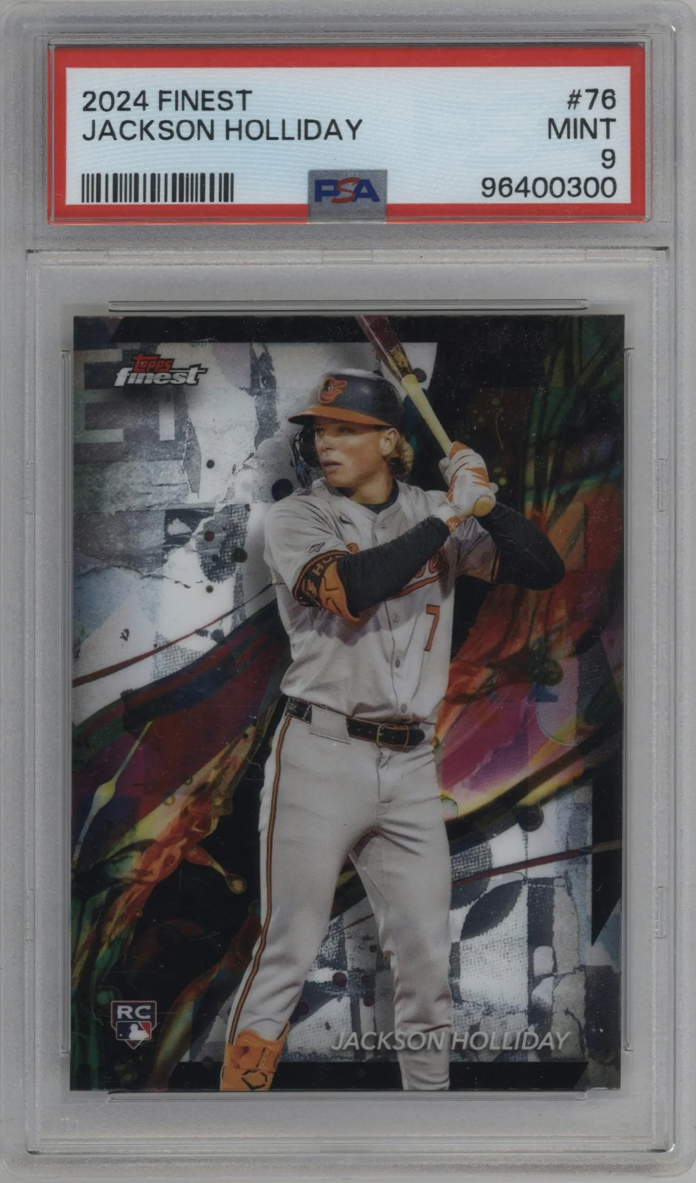 2024 Topps Finest Jackson Holliday #76 PSA 9