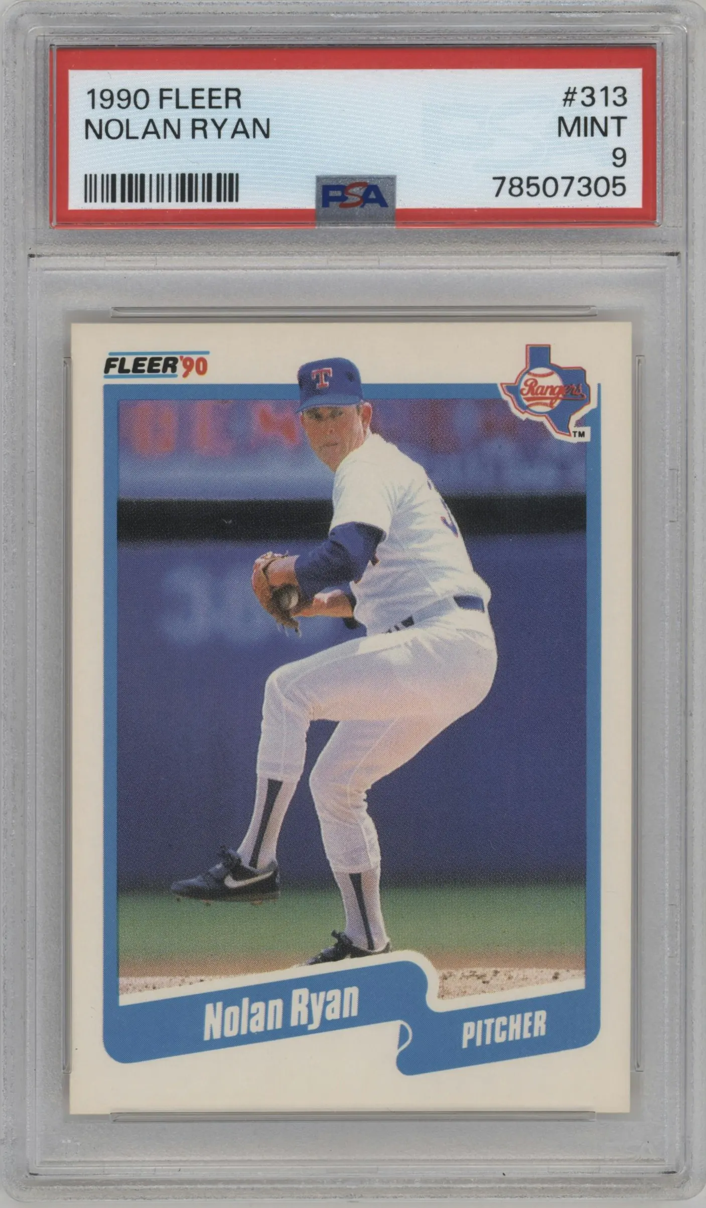1990 Fleer Nolan Ryan #313 PSA 9