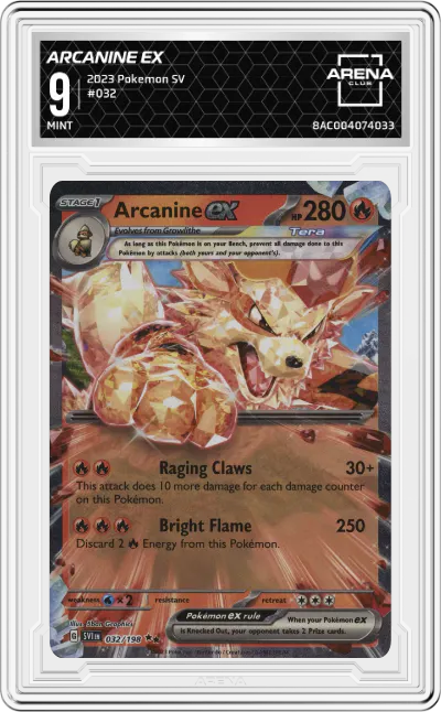 2023 Pokemon SV Arcanine EX #032 ARENA CLUB 9