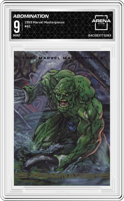 1993 SkyBox Marvel Masterpieces Abomination ARENA CLUB 9