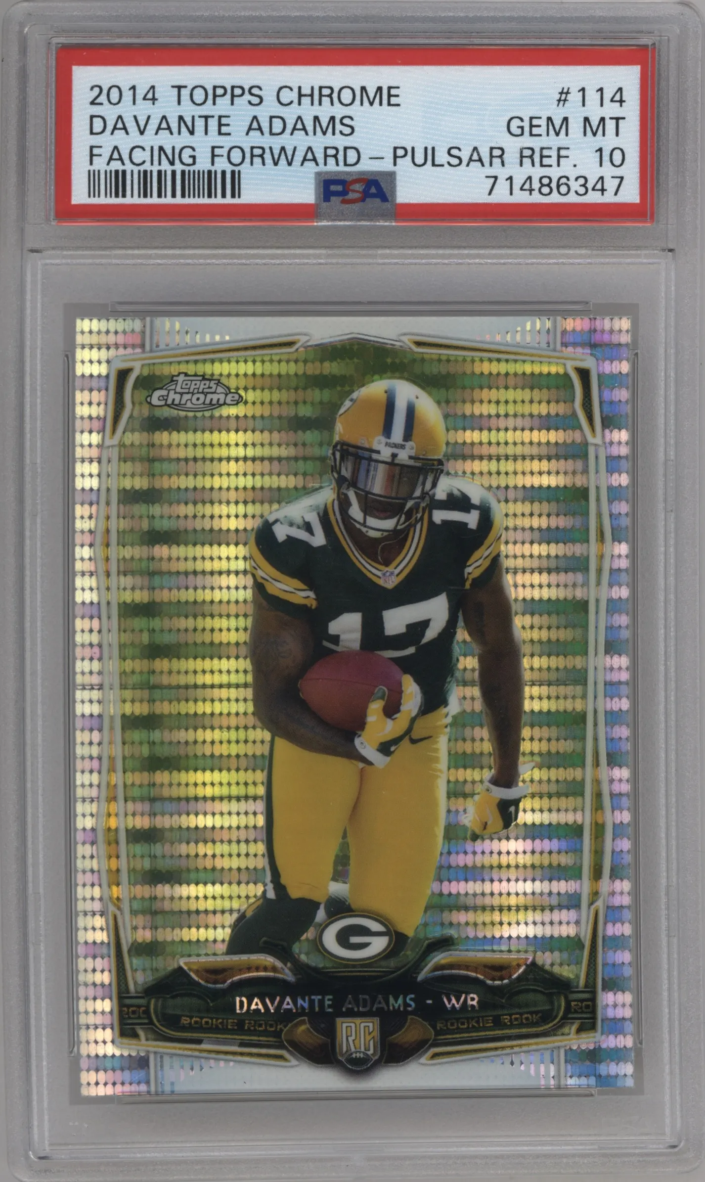 2014 Topps Chrome Davante Adams Pulsar Refractor #114 PSA 10