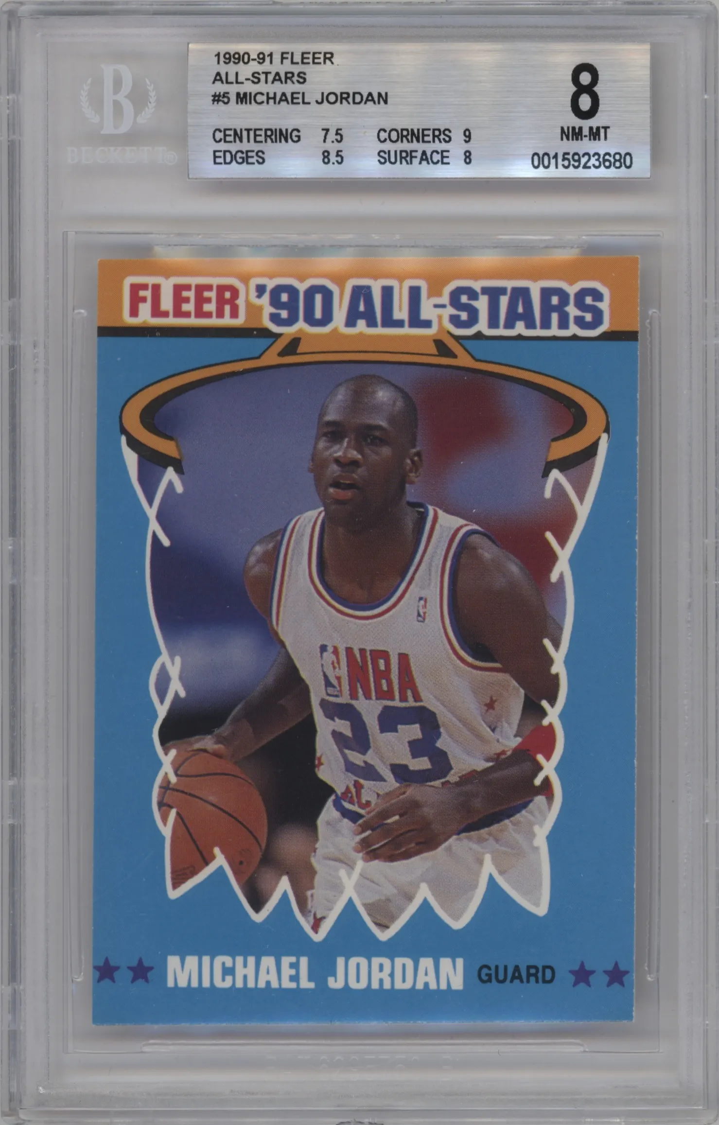 1990 Fleer All-Stars Michael Jordan BGS 8