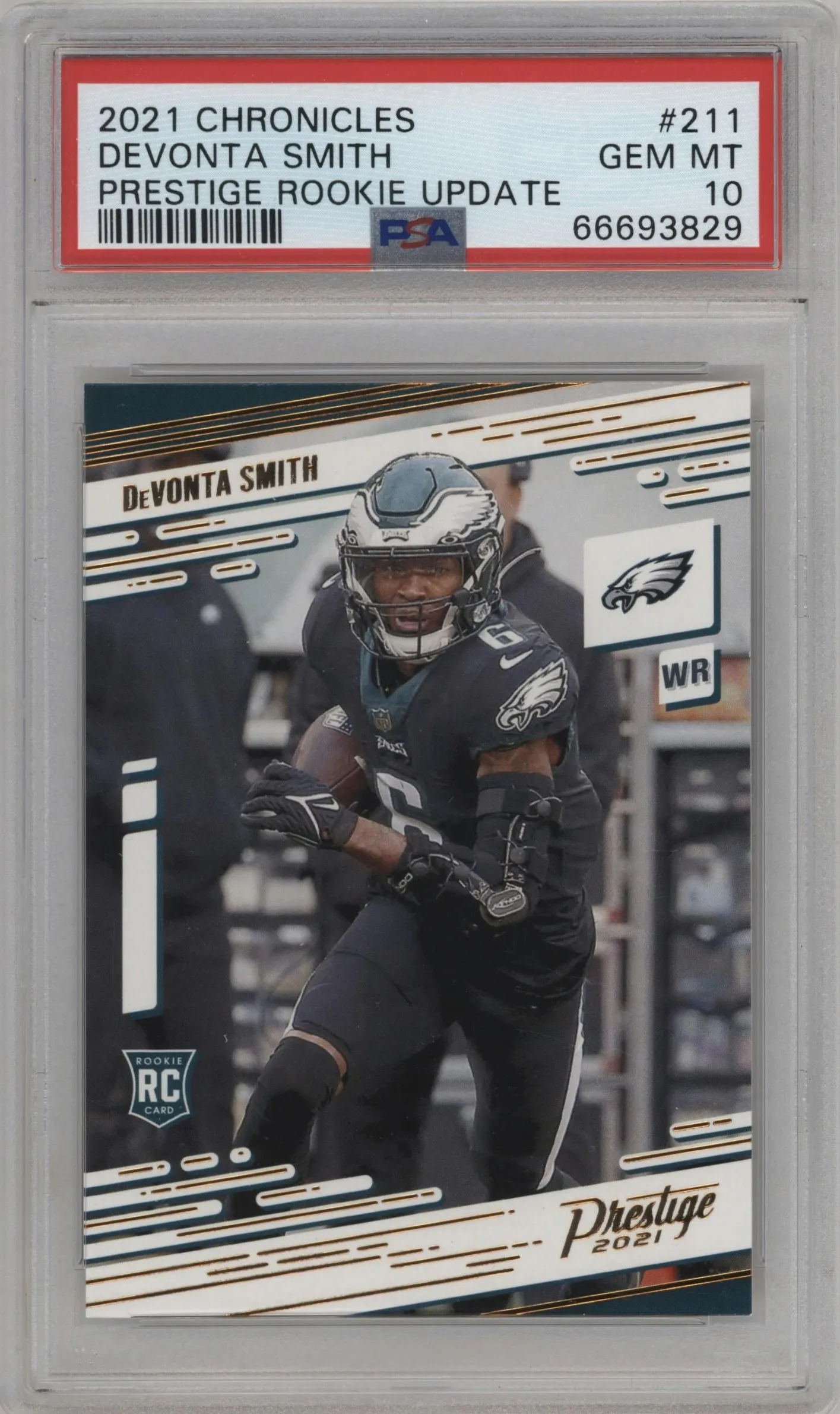 2021 Panini Chronicles Prestige DeVonta Smith #211 PSA 10