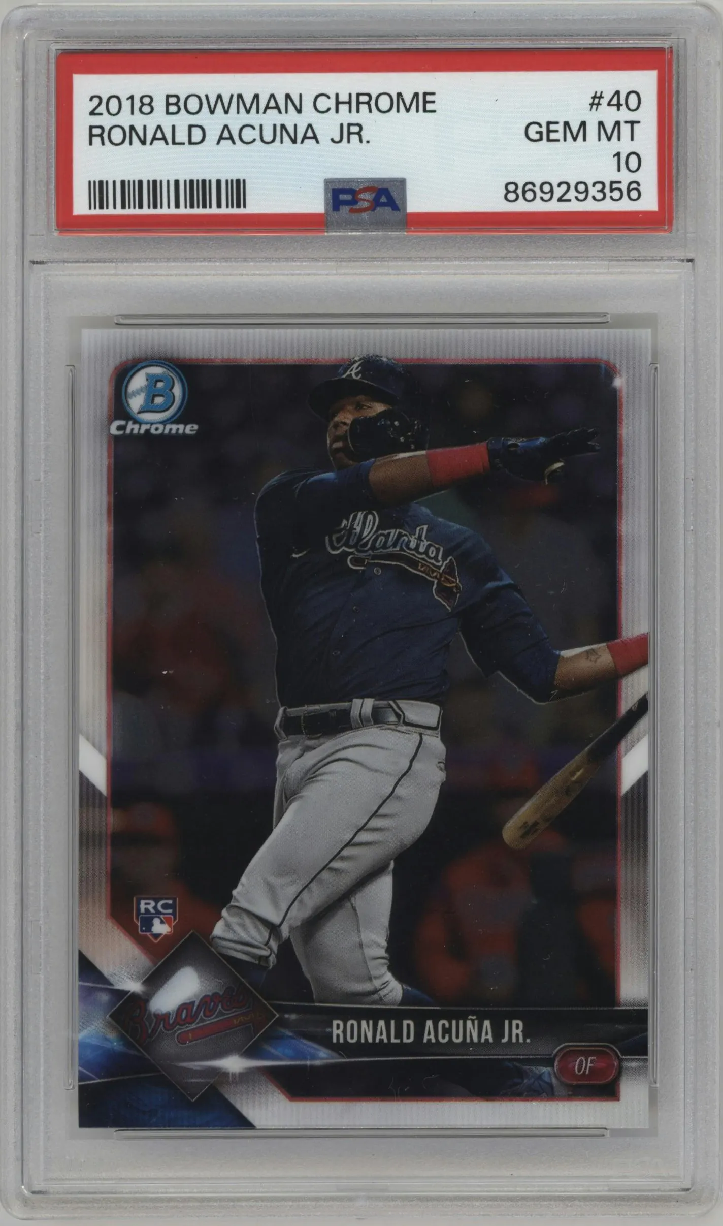 2018 Bowman Chrome Ronald Acuna Jr. #40 PSA 10