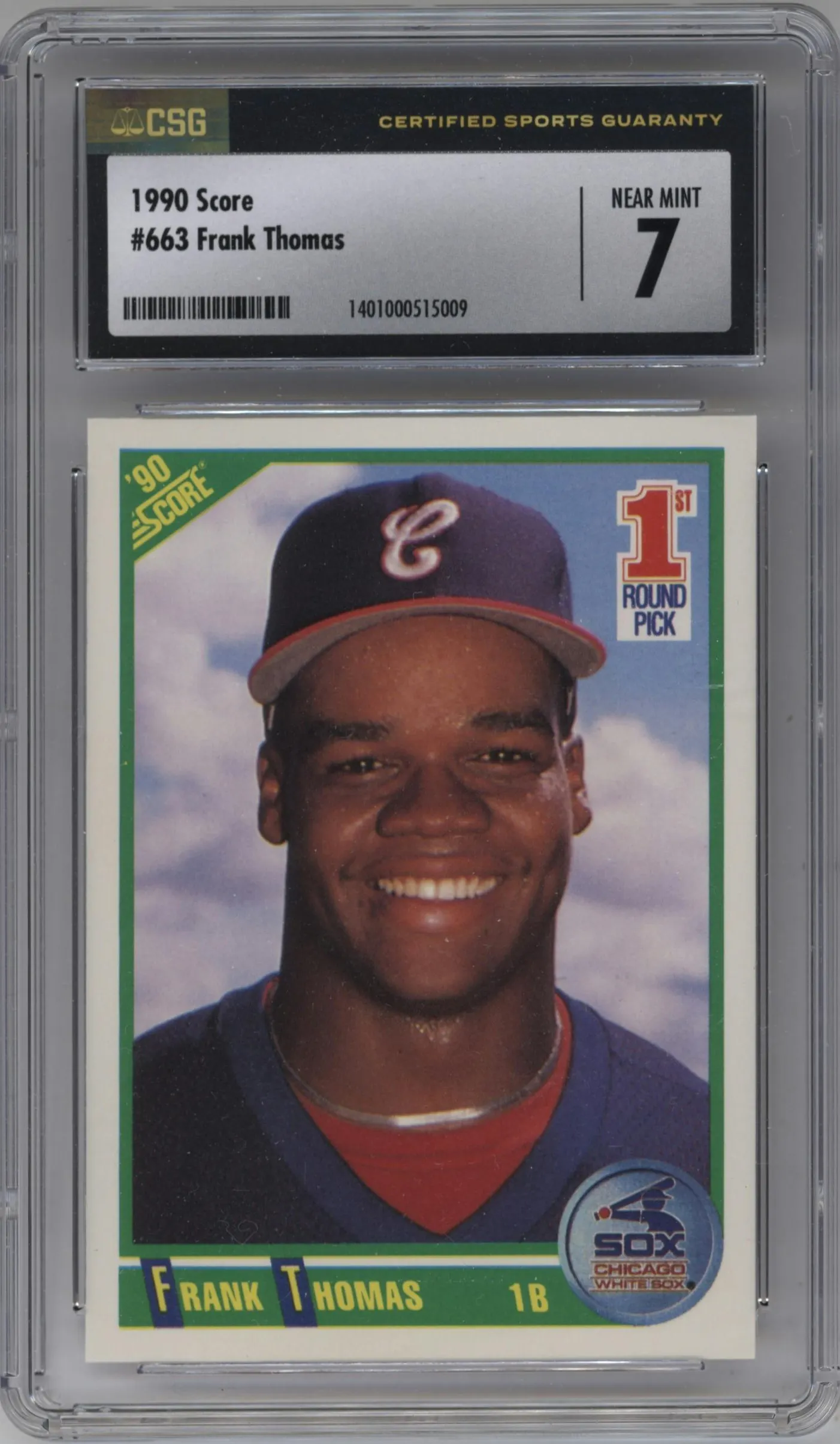 1990 Score Frank Thomas #663 CGC 7