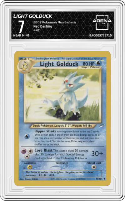 2002 Pokemon Neo Genesis Neo Destiny Light Golduck #47 ARENA CLUB 7
