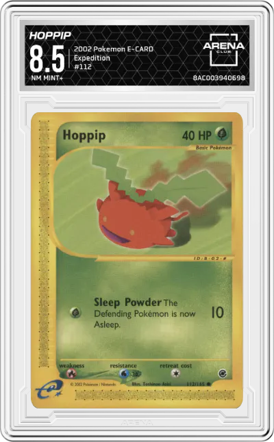 2002 Pokemon E-CARD Expedition Hoppip #112 ARENA CLUB 8.5