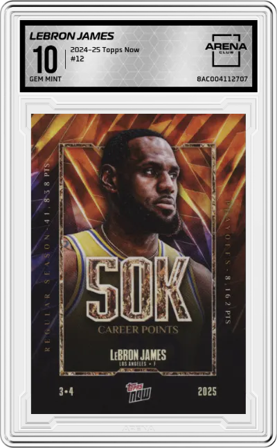 2024 Topps Now LeBron James #12 ARENA CLUB 10