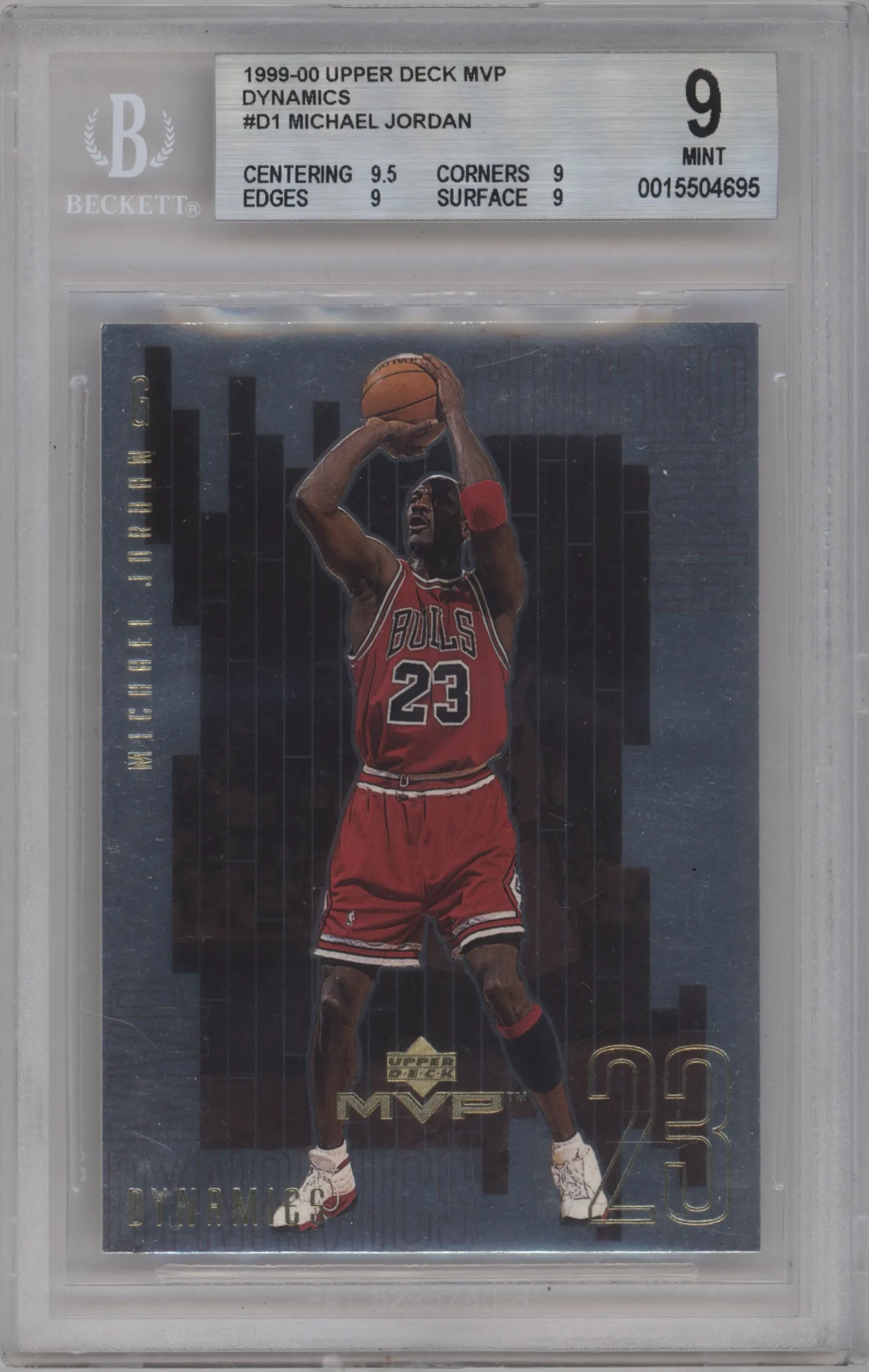 1999 Upper Deck MVP Dynamics Michael Jordan #D1 BGS 9