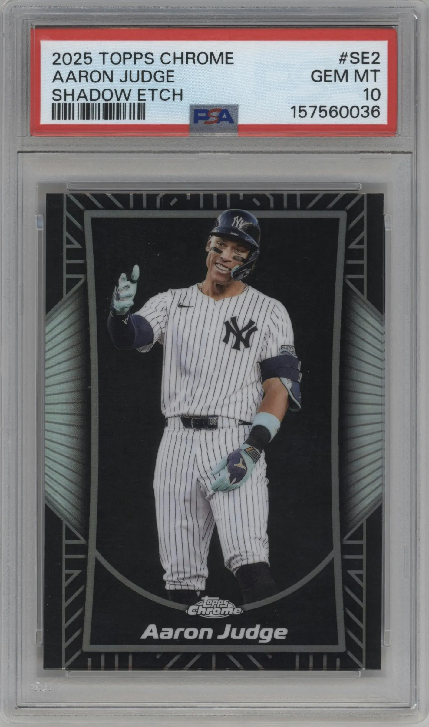 2025 Topps Chrome Shadow Etch Aaron Judge #SE-2 PSA 10