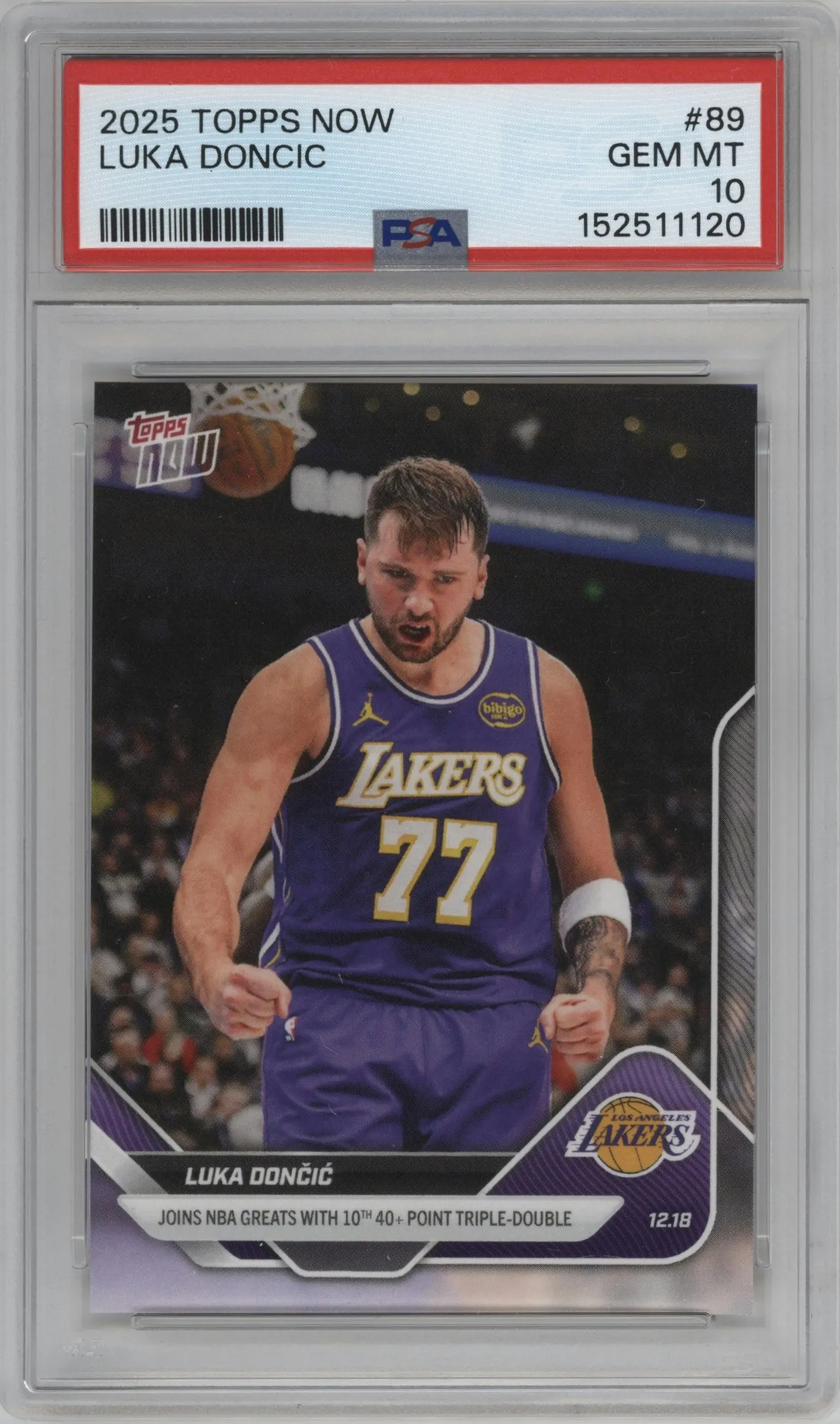 2025 Topps Now Luka Doncic #89 PSA 10