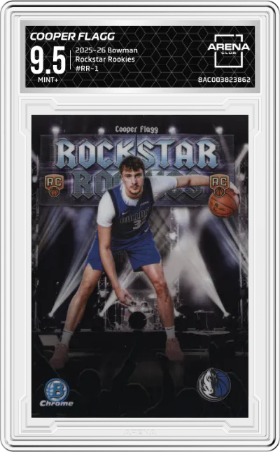 2025 Bowman Rockstar Rookies Cooper Flagg #RR-1 ARENA CLUB 9.5
