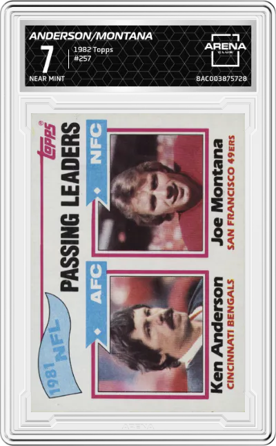 1982 Topps Anderson/Montana #257 ARENA CLUB 7