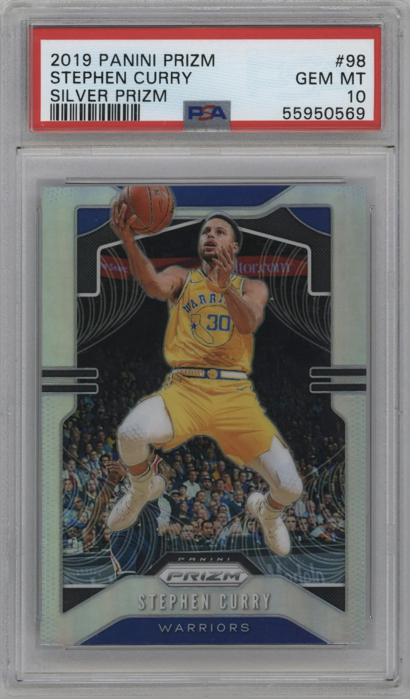 2019 Panini Prizm Stephen Curry Silver Prizm #98 PSA 10